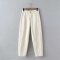 Ladies topstitch contrast jeans